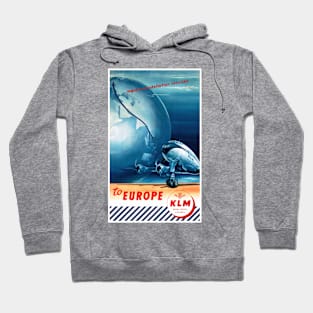 Vintage Travel Poster  The Netherlands KLM to Europe Hoodie